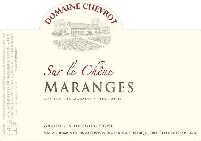 Domaine Chevrot Maranges Sur Le Chêne 2021 750ml