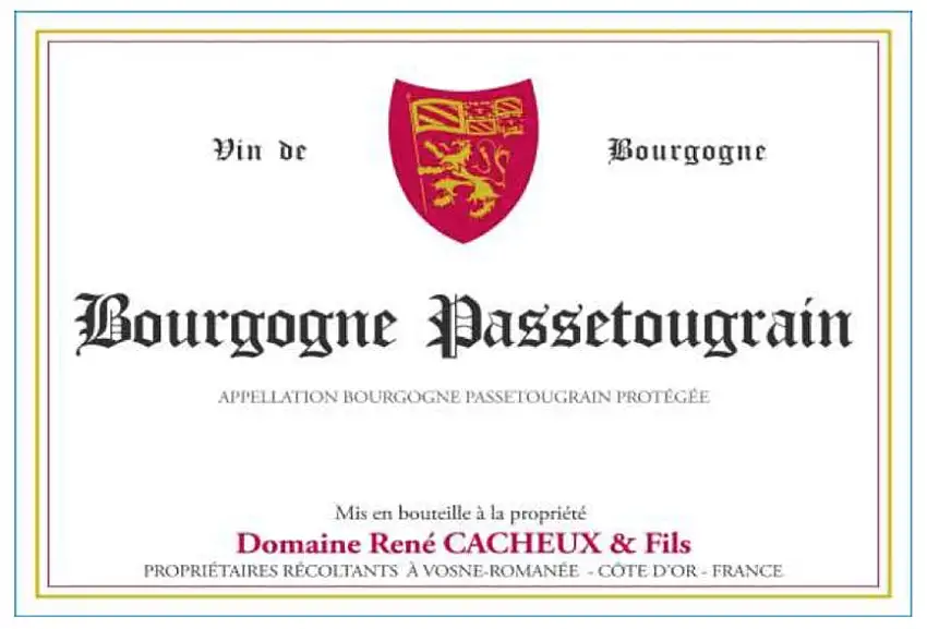 Domaine Rene Cacheux Bourgogne Passetoutgrain 2023 750ml