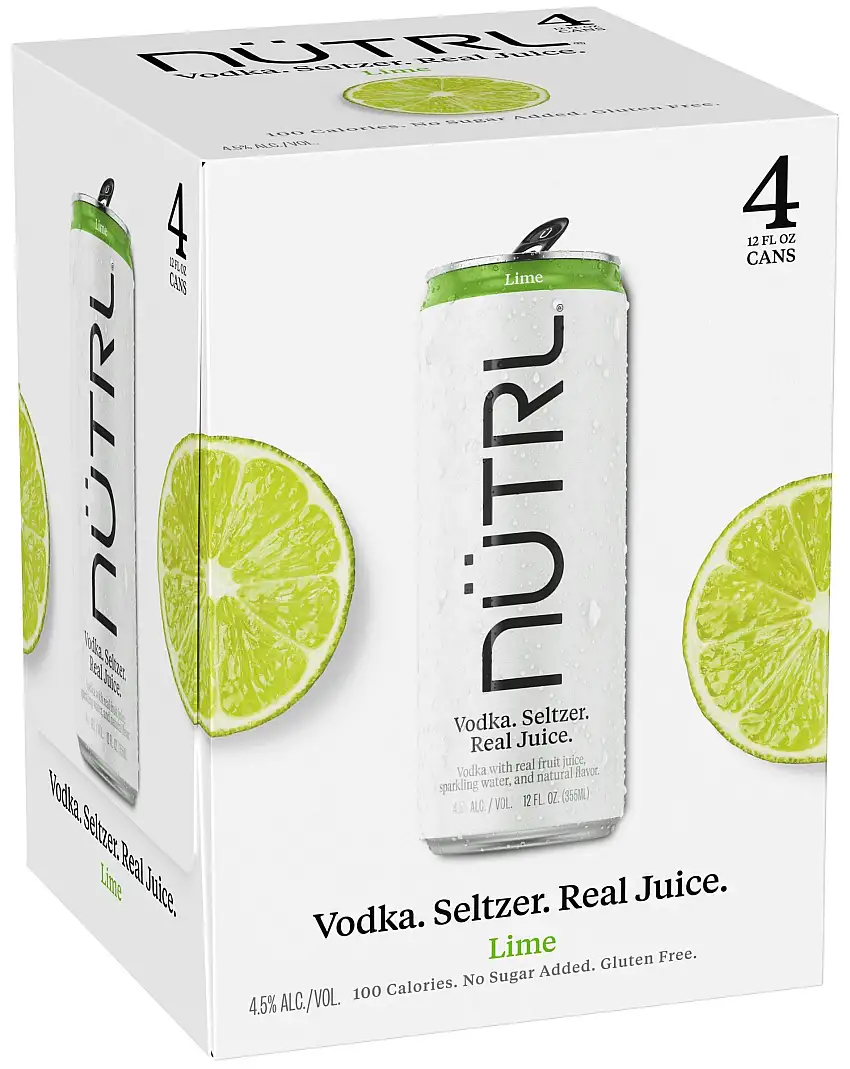Nütrl Lime Vodka Soda 4 pack 12 oz.