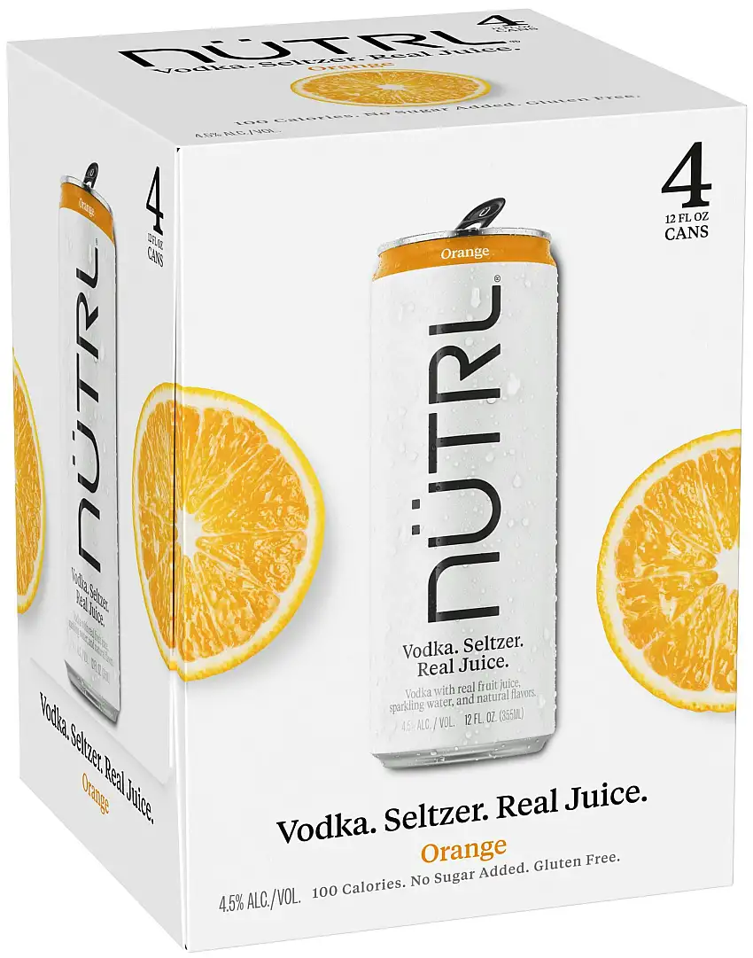 Nütrl Orange Vodka Seltzer 4 pack 12 oz. Can