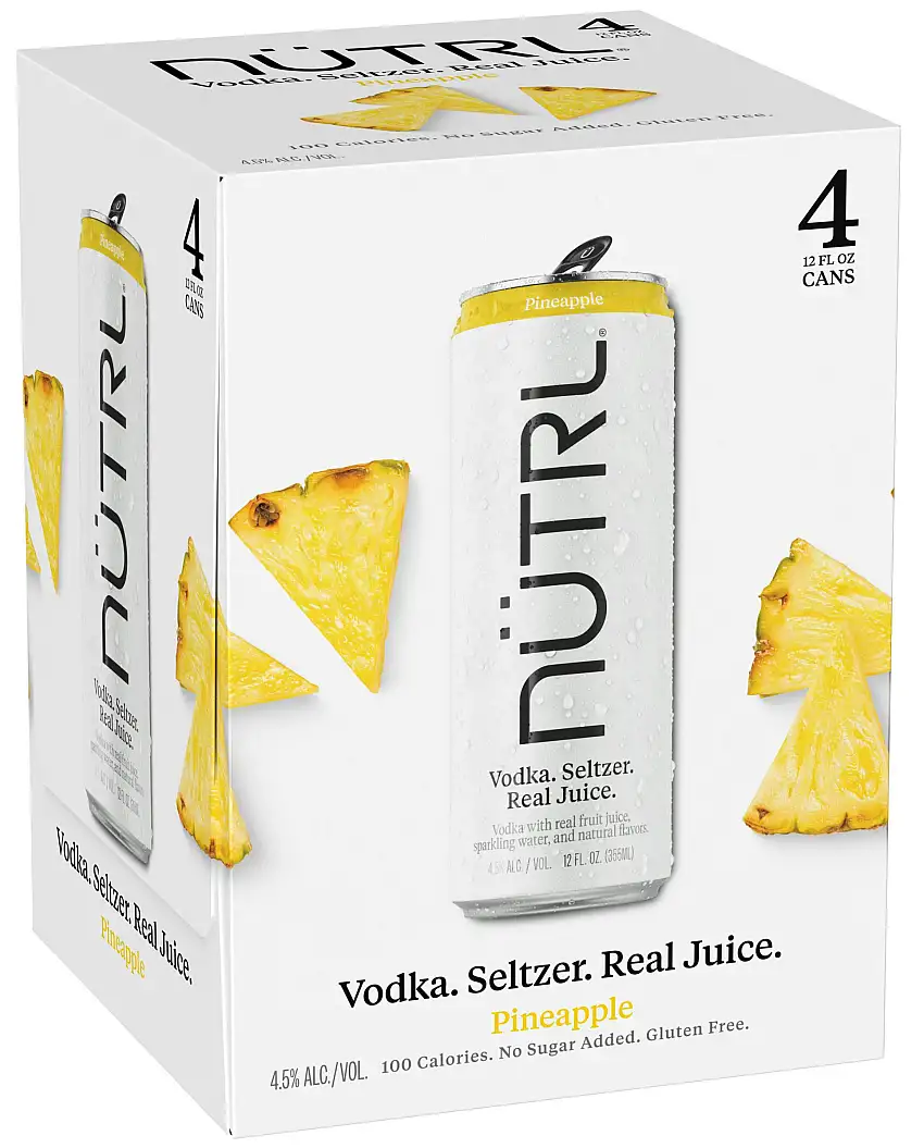 Nütrl Pineapple Vodka Soda 4 pack 12 oz.