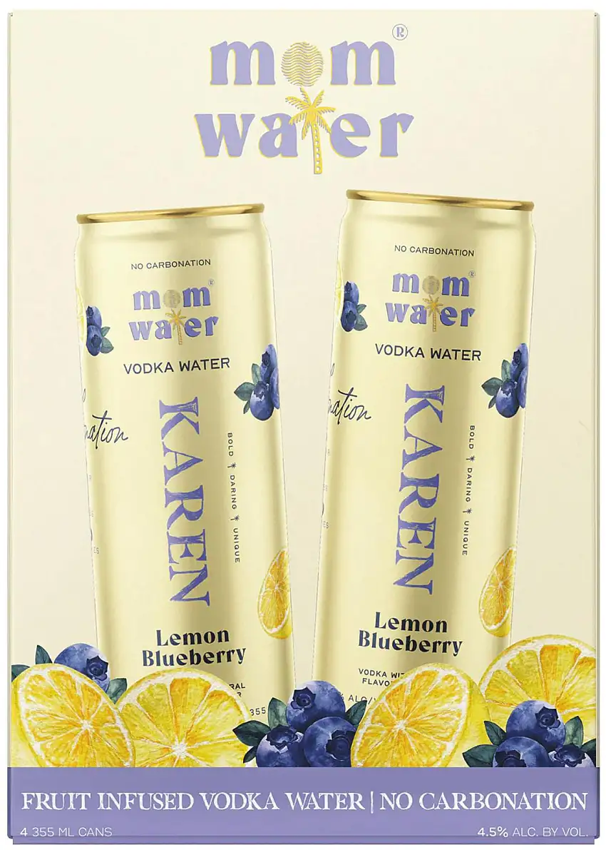 Mom Water Karen Lemon Blueberry 4 pack 12 oz. Can