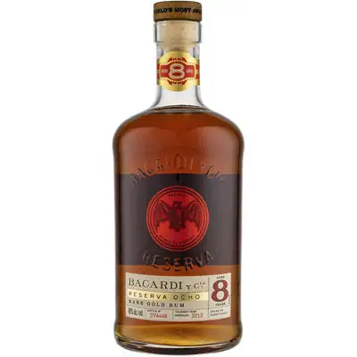 Bacardi Aged Rum Rare Gold Reserva Ocho 8 Yr 80 750ML - 750ml Bottle