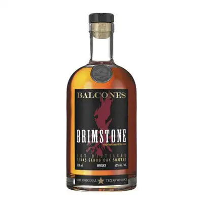 Balcones Corn Whiskey Brimstone Texas Scrub Oak Smoked Pot Distilled 106 750ML - 750ml Bottle