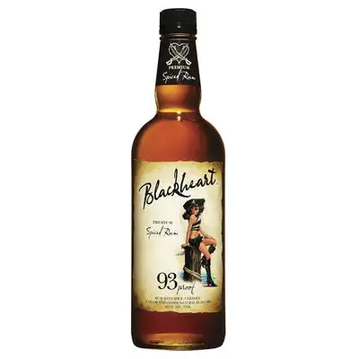 Blackheart Spiced Rum 93 1L - 1l Bottle