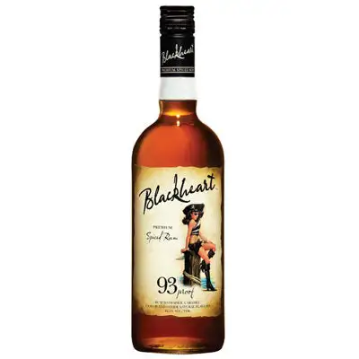 Blackheart Spiced Rum 93 750ML - 750ml Bottle