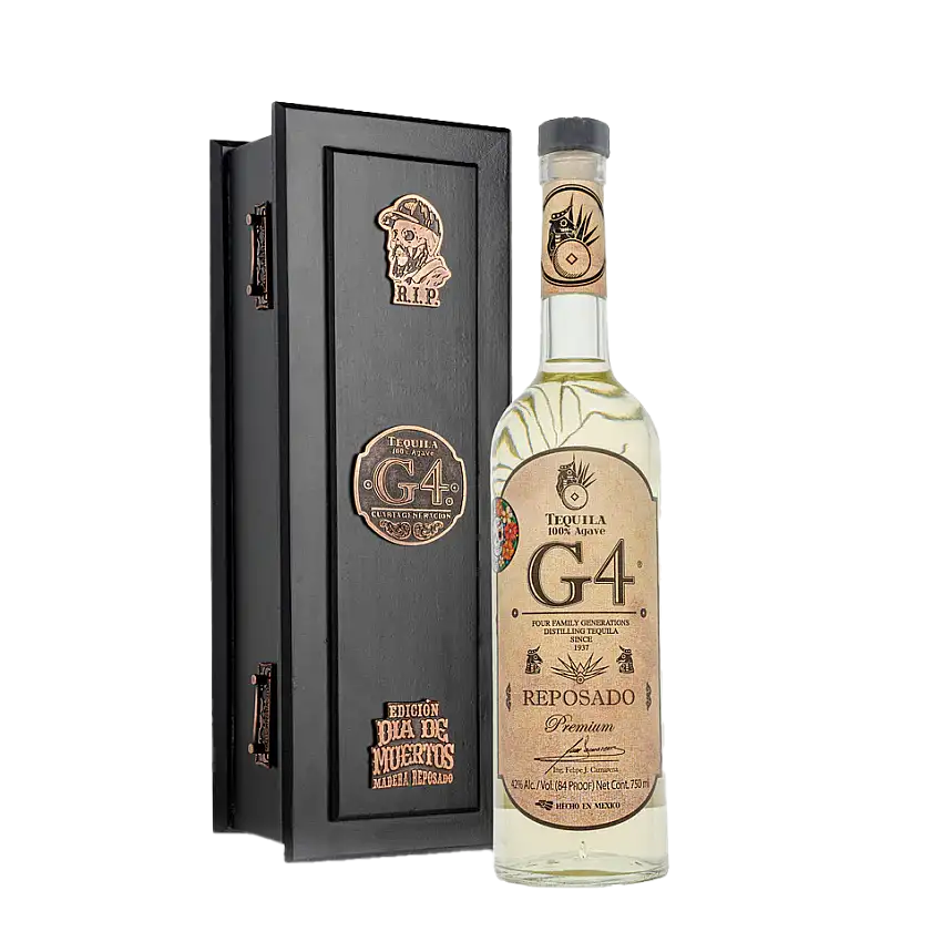 G4 Tequila Madera Reposado Tequila 100% de Agave Edicion Dia De Muertos 750 ML
