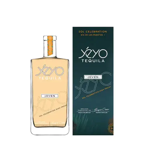Yeyo Tequila Sol Celebration Dia De Los Muertos High Proof Joven Tequila 100% Agave 750 ML