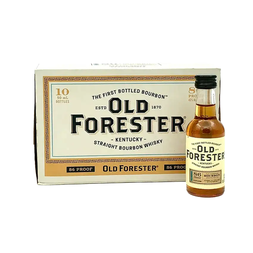 Old Forester Kentucky Straight Bourbon 10 x 50 mL | Mini Alcohol Bottles