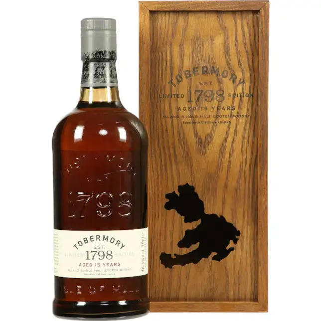 Tobermory 15 Year Scotch (if the shipping method is UPS or FedEx, it will be sent without box) 750ML